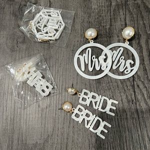 4 pairs of bride earrings